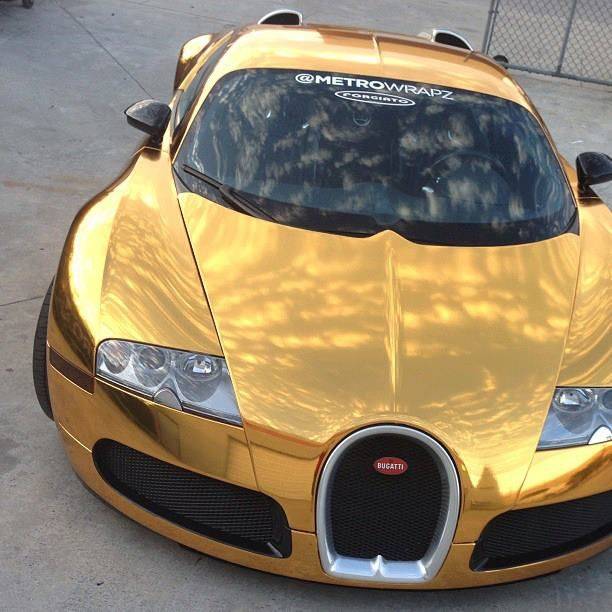 Золотой Bugatti Veyron рэпера Flo Rida (13 фото)