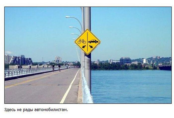 Забавные и странные дорожные знаки (38 фото)