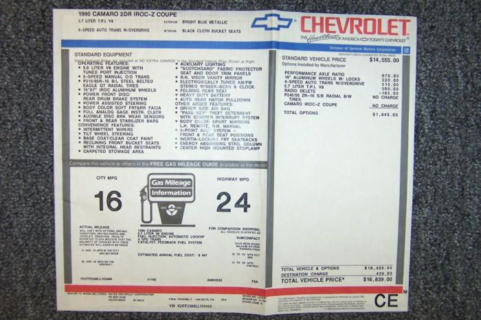 Chevrolet Camaro 1990-    2259  (19 )